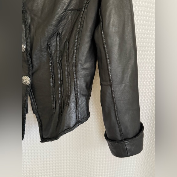 DANIER Y2K black leather Jacket size XS - Picture 6 of 15